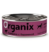 Organix, консервы для собак, говядина с бараниной, 100 г