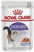 Royal Canin Sterilised, влажный корм для стерилизованных кошек, кусочки в желе, 85 г