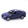 Машина металл BMW X6 12 см, (двери, багаж, темно серый) инерц, в коробке