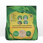 Золотой кот, наполнитель для грызунов, кукурузный, 3 л