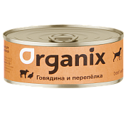 Organix, консервы для собак, говядина с перепелкой, 100 г