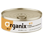 Organix, консервы для собак, индейка с сердечками и шпинатом, 100 г