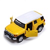 Машина металлическая TOYOTA FJ CRUISER, 1:43, инерция, открываются двери, цвет желтый