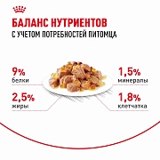 Royal Canin Sterilised, влажный корм для стерилизованных кошек, кусочки в желе, 85 г