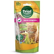 Мини-сердечки из утки для кошек, 40 г, Triol