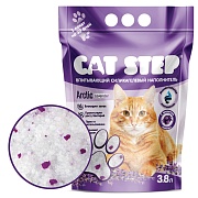 Cat Step Lavender, впитывающий силикагелевый наполнитель, с ароматом лаванды, 3.8 л  