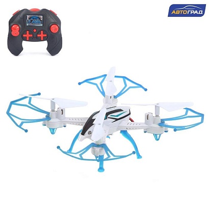 Квадрокоптер радиоуправляемый "SKYDRONE", работает от аккум, синий