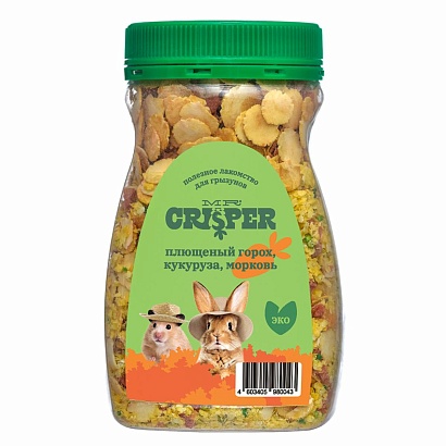 Mr. Crisper Лакомство для грызунов: горох, кукуруза, морковь, 230 г