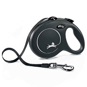 Flexi, рулетка New Classic L (до 50 кг) лента, 5 м, черная