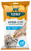 TiTBiT Лакомство крем-суп с кусочками Лосося 4шт*10г 40г