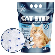 Cat Step Arctic Blue, наполнитель впитывающий силикагелевый, 3,8 л