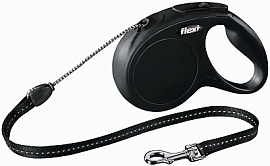 Flexi рулетка New Classic М (до 20 кг) 5 м трос черная