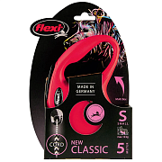 Flexi рулетка New Classic S (до 12 кг) 5 м трос красная