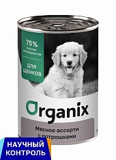 Organix влажный корм для щенков Мясное ассорти с потрошками 100г