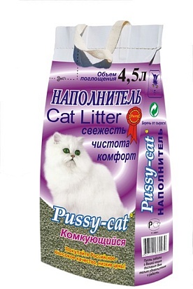 Pussy-cat, наполнитель "Комкующийся", 4.5 л 