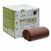 NAPKINS БИОпакеты гигиенические для выгула собак, малых и миниатюрных пород, коричневый, 24*28,5см,