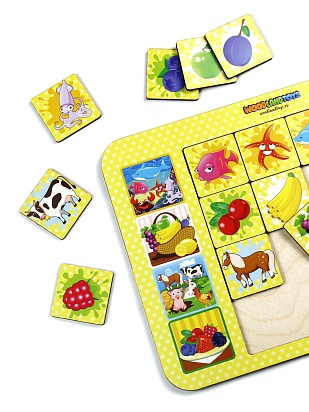 Обучающая игра "Досочки ассоциации №1", 19,5*27,5*0,6 см