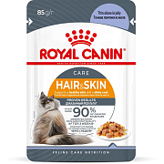 Royal Canin Hair & Skin Care, влажный корм для кошек 1-7 лет, идеальная кожа и шерсть, 85 г