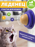 Лакомство для кошек ЛЕДЕНЕЦ НА ЛИПУЧКЕ с кош.мятой 3,8х3,8х2,2 Rich Breed ЛК-1