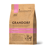 Grandorf Dog Puppy Lamb&Turkey, для щенков всех опород, ягнёнок с индейкой, 1 кг.