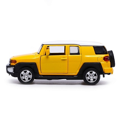 Машина металлическая TOYOTA FJ CRUISER, 1:43, инерция, открываются двери, цвет желтый