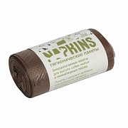 NAPKINS БИОпакеты гигиенические для выгула собак, малых и миниатюрных пород, коричневый, 24*28,5см,
