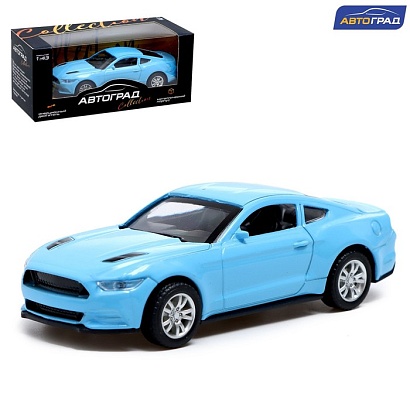 АВТОГРАД Машина металлическая "Спорт", инерционная, масштаб 1:43, цвет голубой