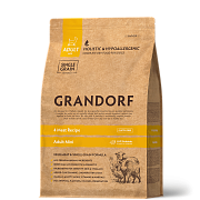Grandorf Dog Mini PROBIOTIC 4 meat, для взрослых собак мелких пород, 4 вида мяса, 3 кг.