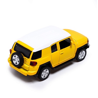Машина металлическая TOYOTA FJ CRUISER, 1:43, инерция, открываются двери, цвет желтый