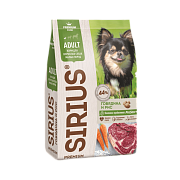 Sirius сухой корм для собак малых пород, говядина и рис 2кг