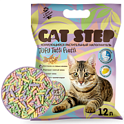 Cat Step Tofu Tutti Frutti, наполнитель растительный комкующийся, 12 л