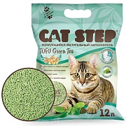 Cat Step Tofu Green Tea, наполнитель комкующийся растительный, 12 л