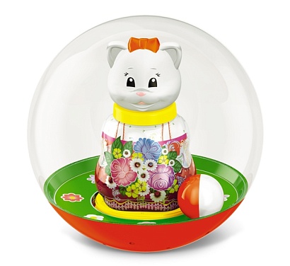 Неваляшка шар "Кошечка" (в коробке)